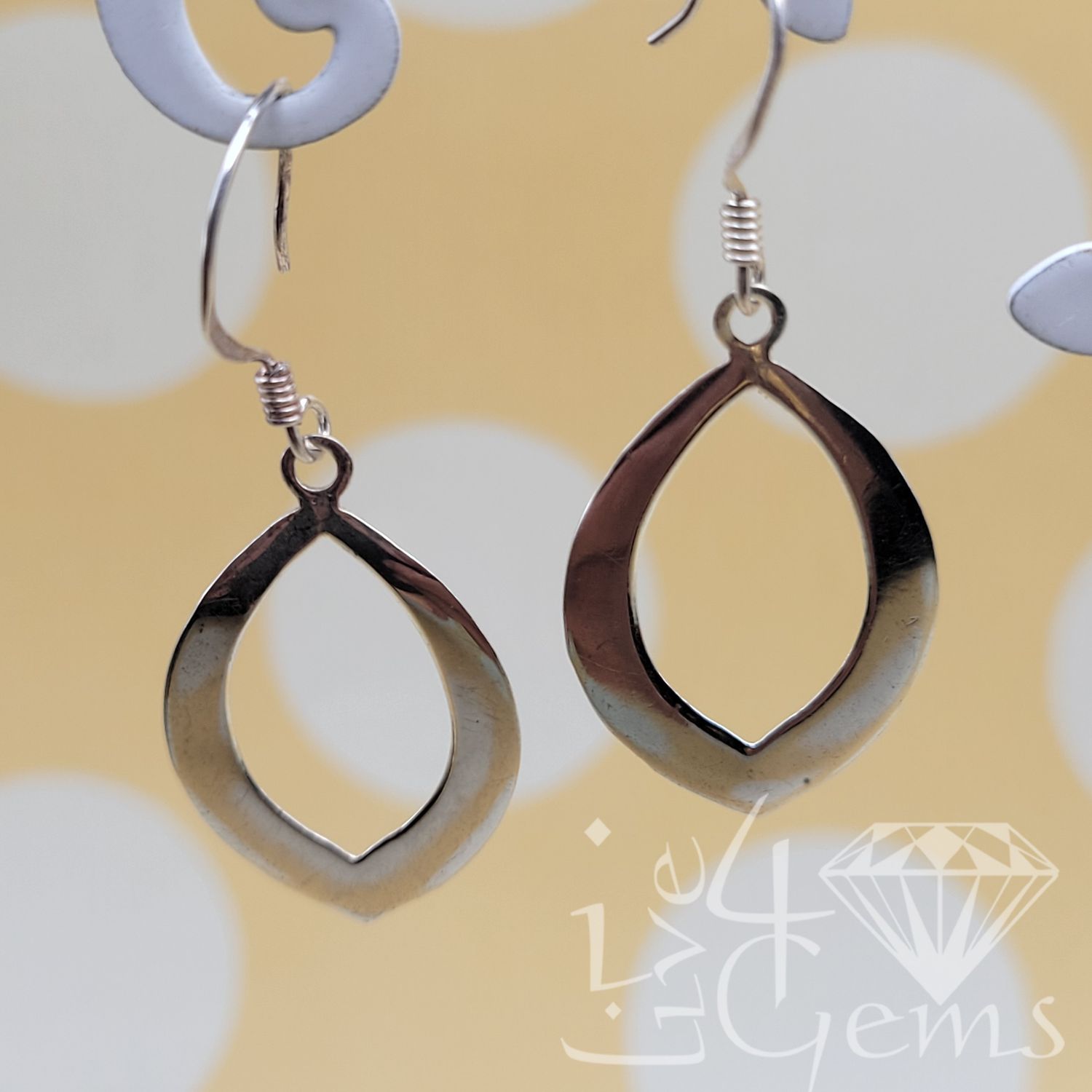 Silver Teardrop Hanging Earring
