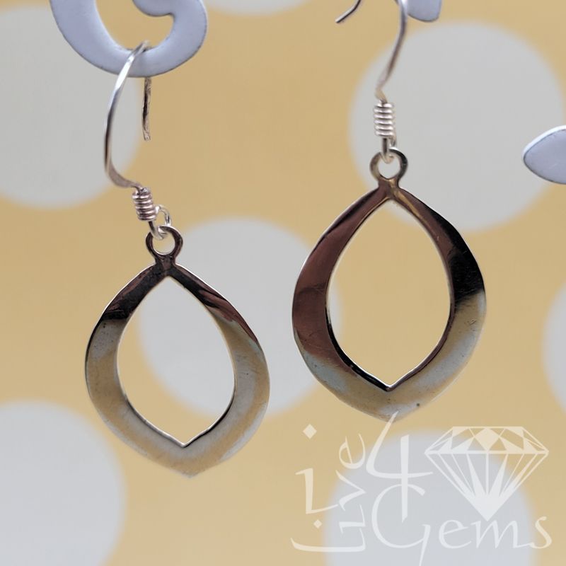 Silver Teardrop Hanging Earring