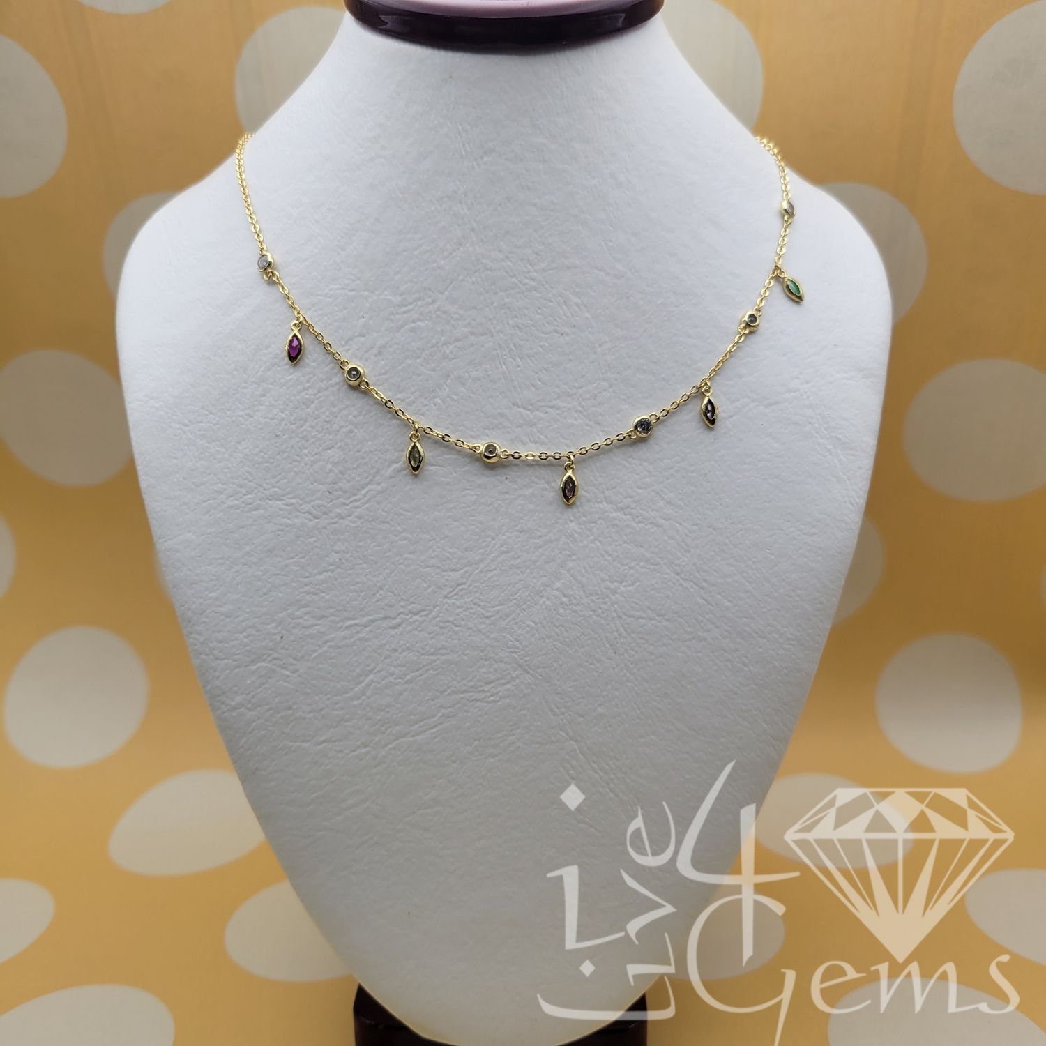 Silver GP Cz Charm Necklace