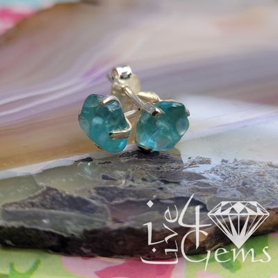 Silver Gemstone Stud