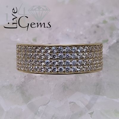 Gold 10kt Fashion CZ Band