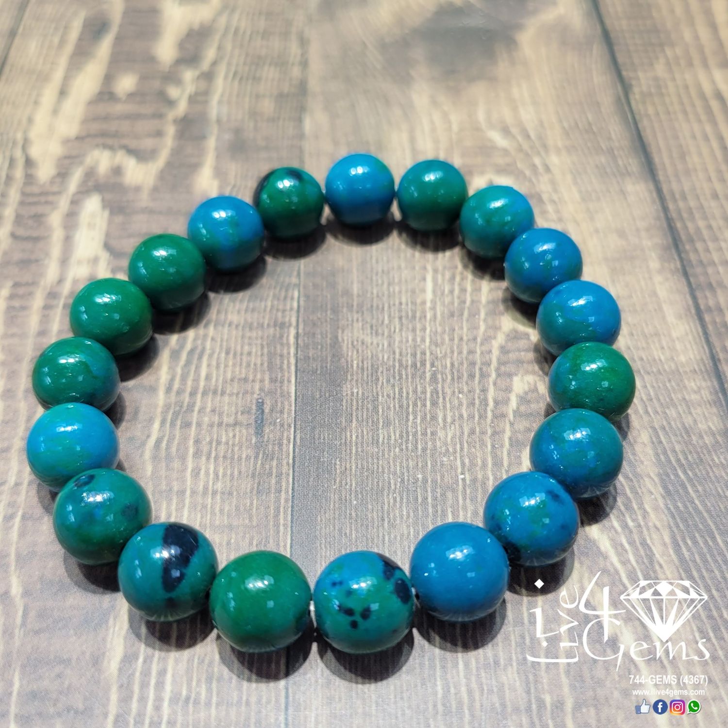 Genuine Gemstone Bracelet Azurite