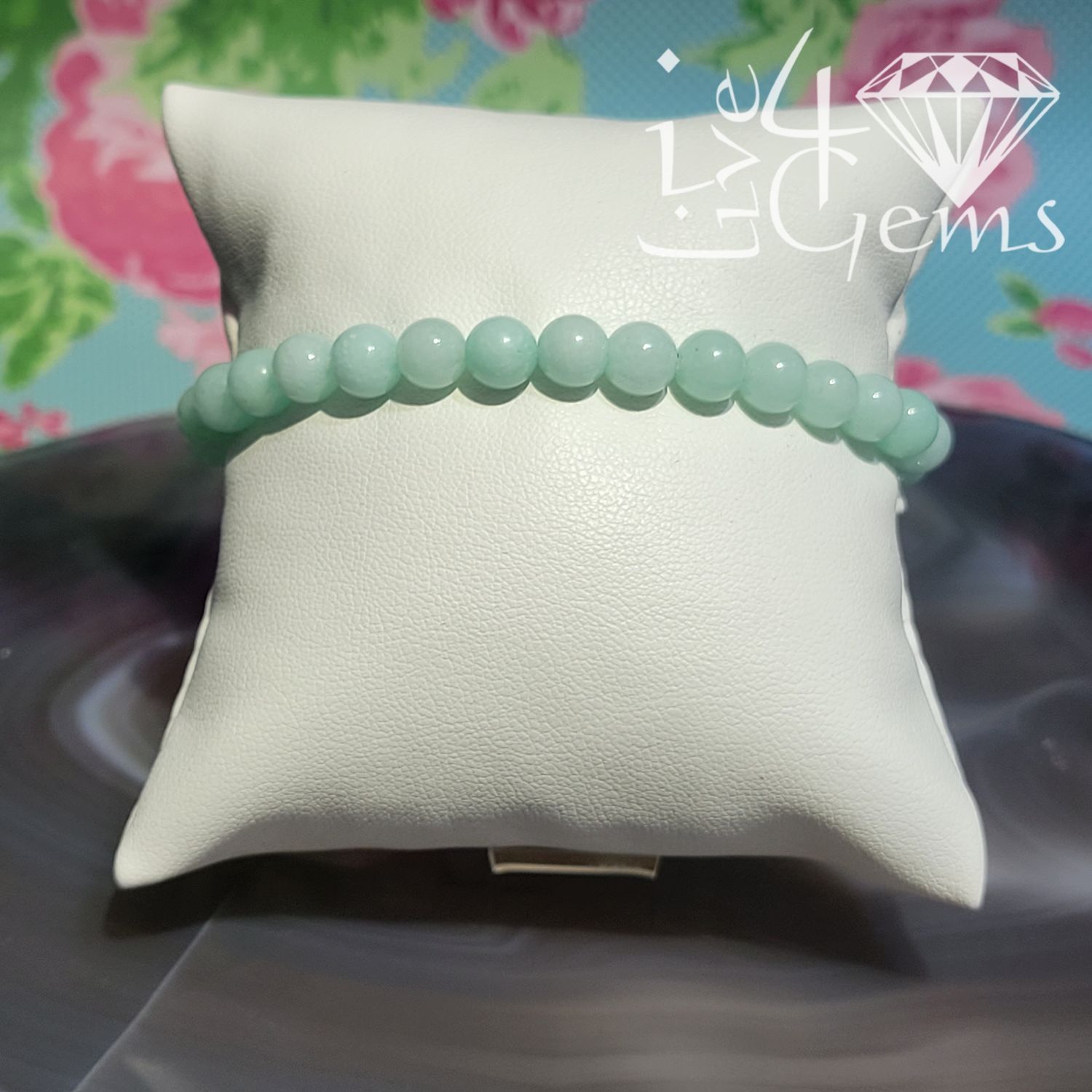 Light Green Jade Small Bead Bracelet 7mm