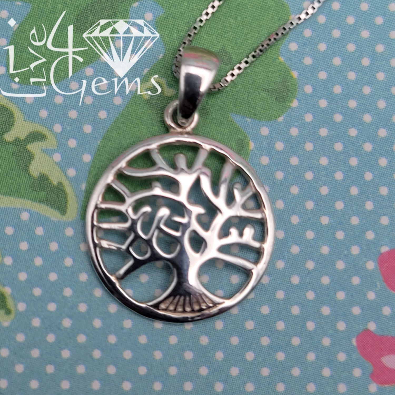 Silver Tree of Life Pendant w Chain
