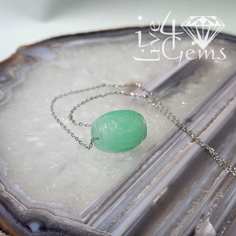 Jade Barrel Pendant