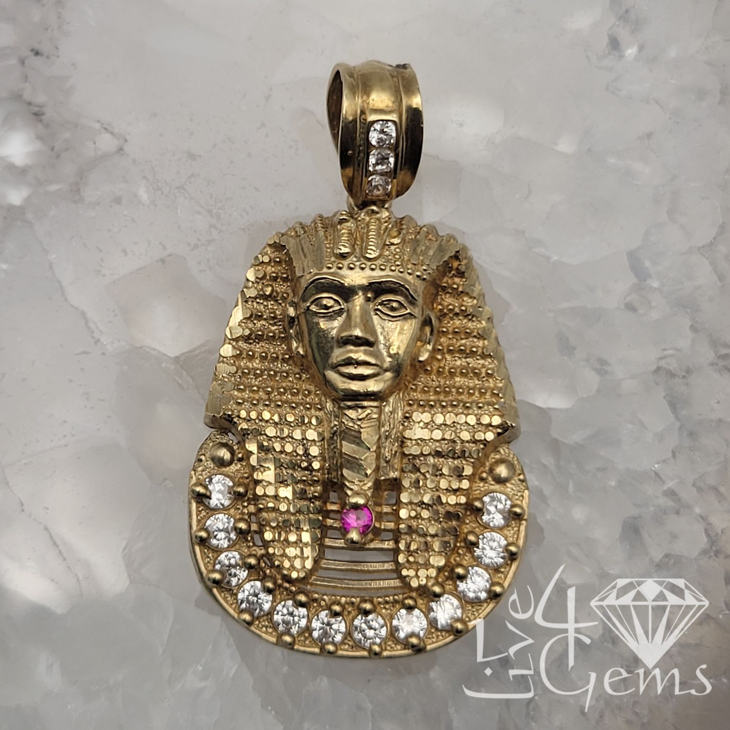 10kt Pharoah Cz Pendant