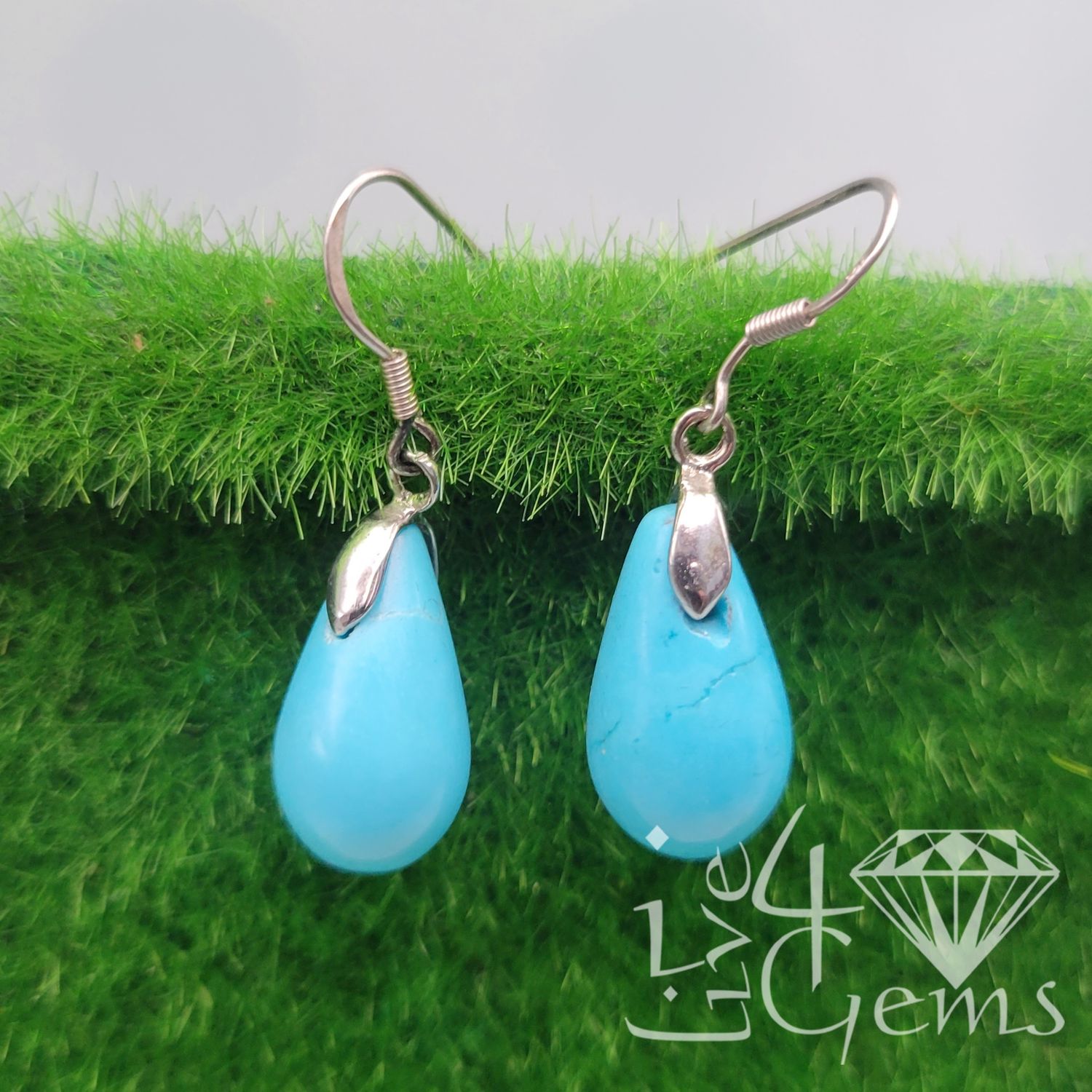 Silver Turquoise Hanging Earring