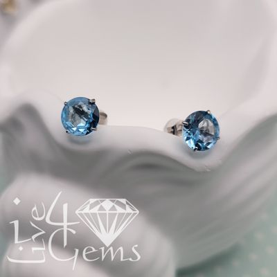 10kt 6mm Gemstone Stud