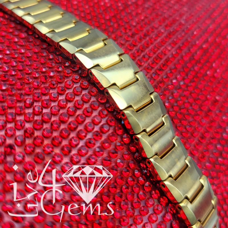 Tungsten  Hand Band Plain Gold