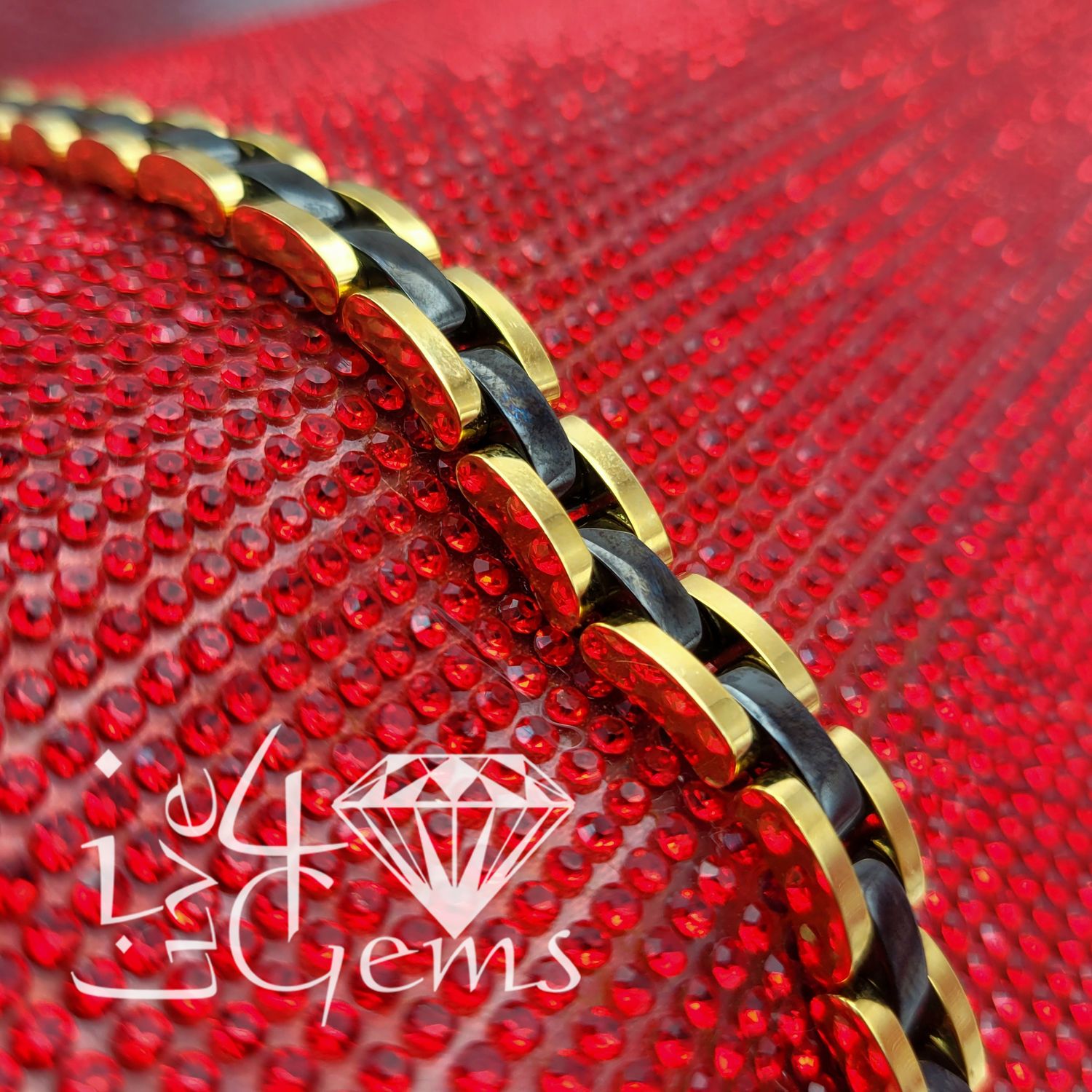 Tungsten Hand Band Gold/Black