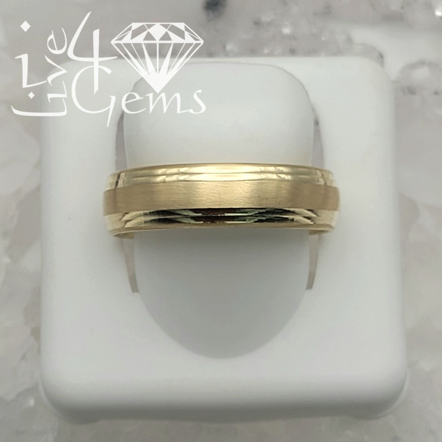 10kty Double Line 6mm Comfort Fit Band S13