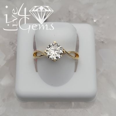 Gold Moissanite Engagement/Promise Rings