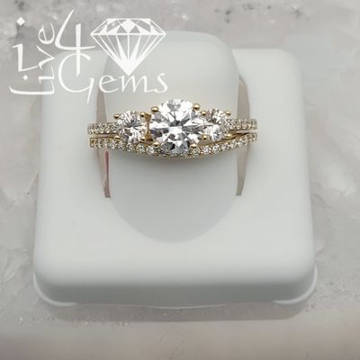 Gold Moissanite Bridal Sets