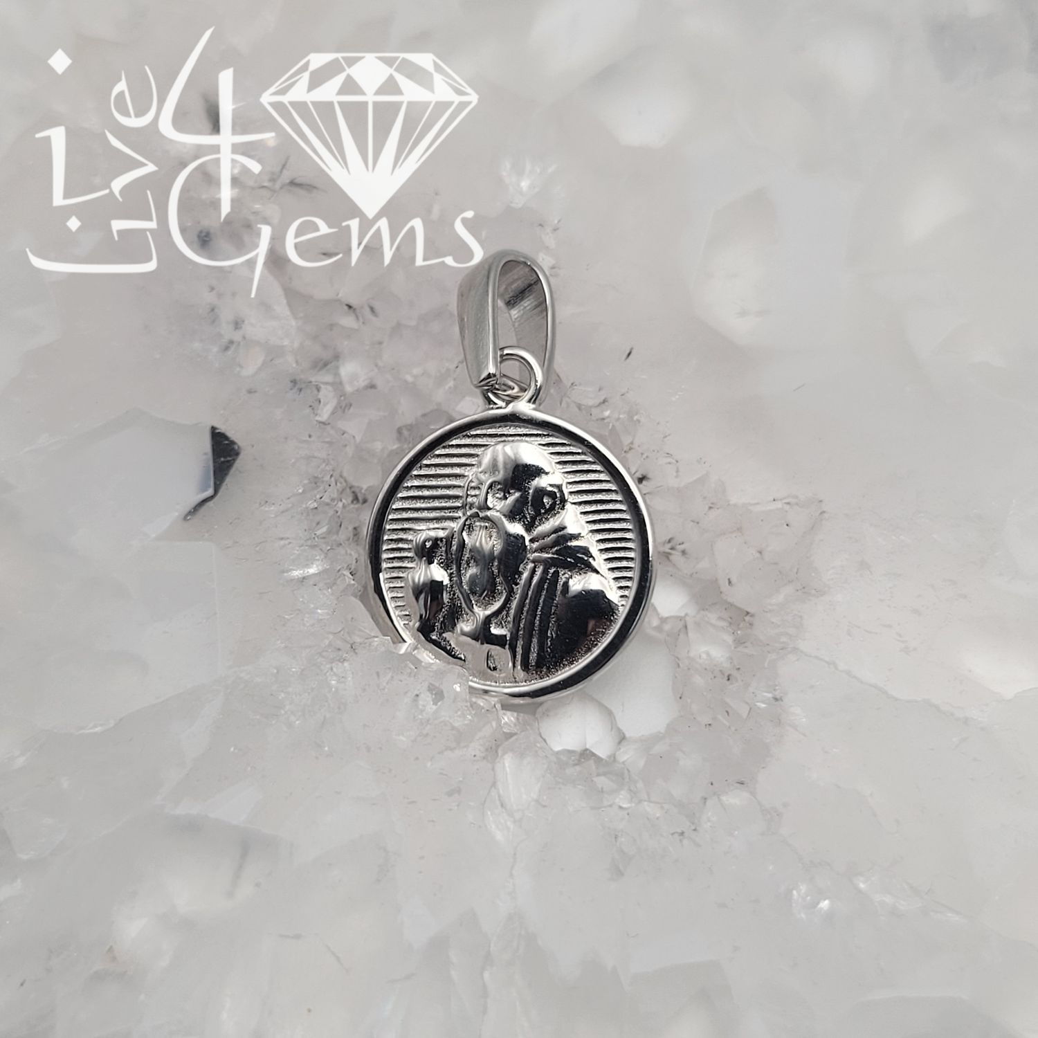 Silver Saint Benedict 15mm Medallion Pendant