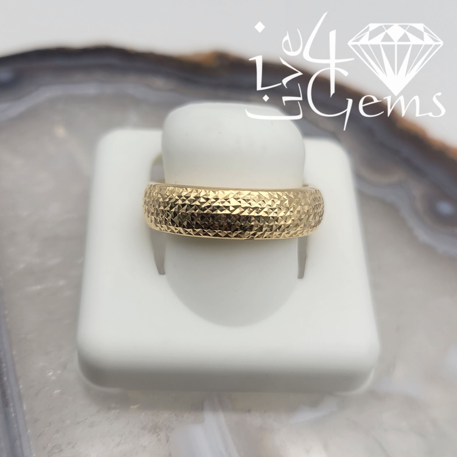 10kty Pattern 6mm Comfort Fit Band S6.5
