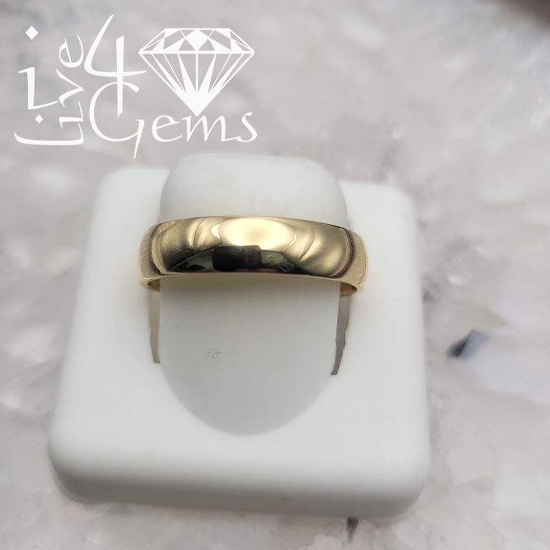 10kt Yellow 5mm Regular Fit Band Size 10