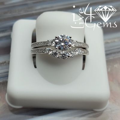 Silver Cubic Zirconia Bridal Set