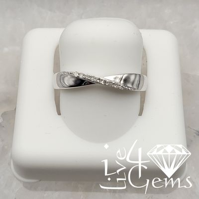 Silver Diamond Bands