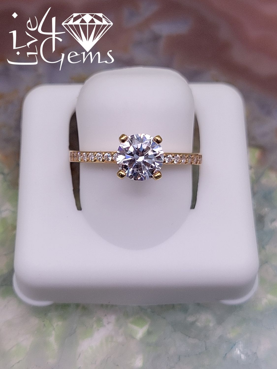 10kty Cz Solitaire Round Ring