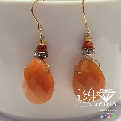 Silver Gemstone Earrings
