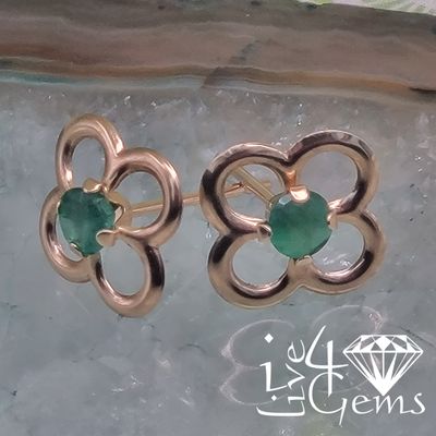 Gold Gemstone Earrings