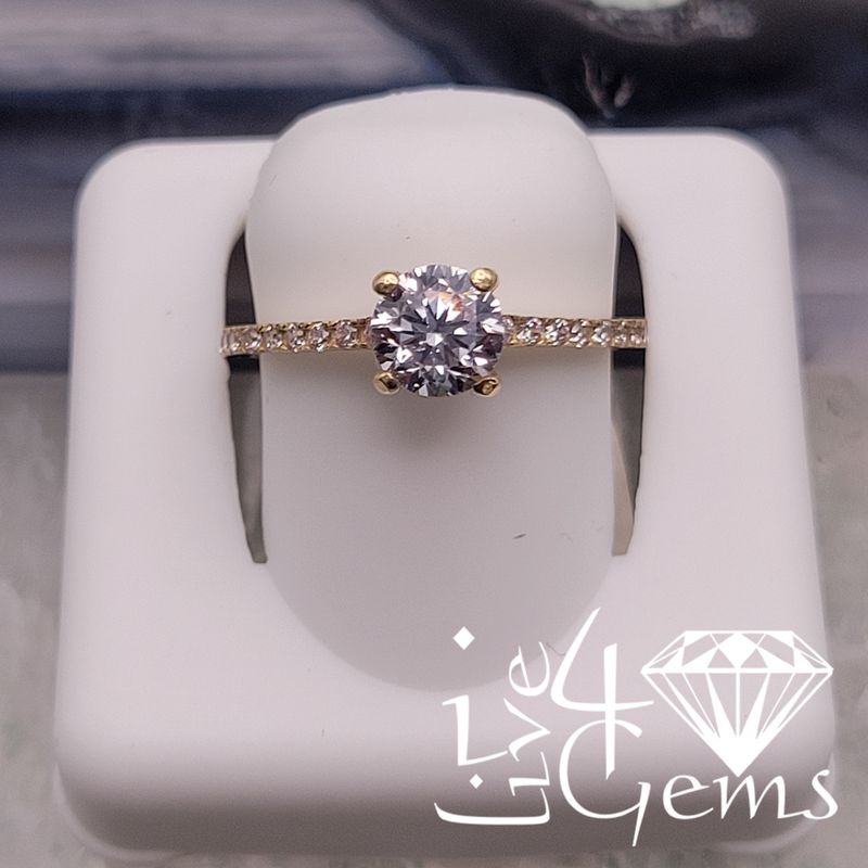 10kty Cz Solitaire Ring