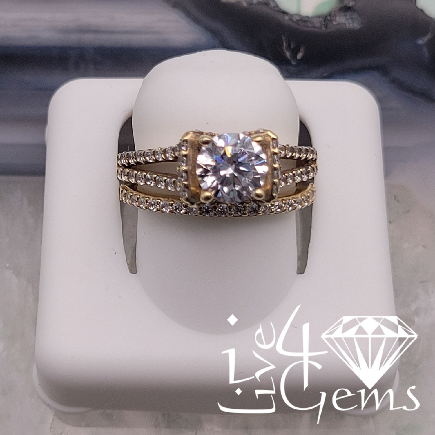 10kty Round Cut Bridal CZ Set S6