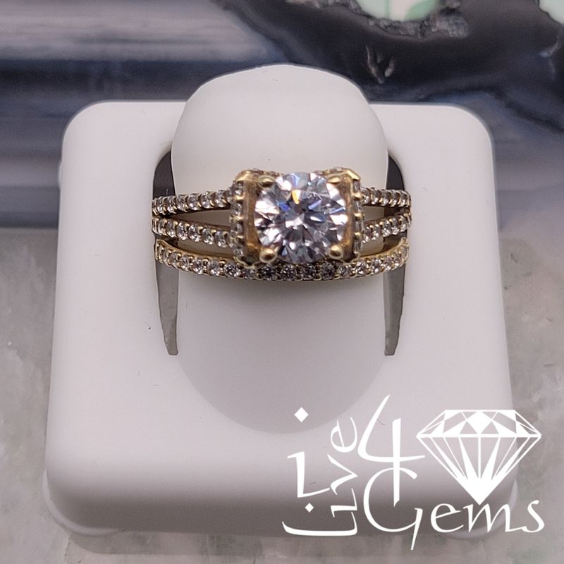10kty Round Cut Bridal CZ Set S6
