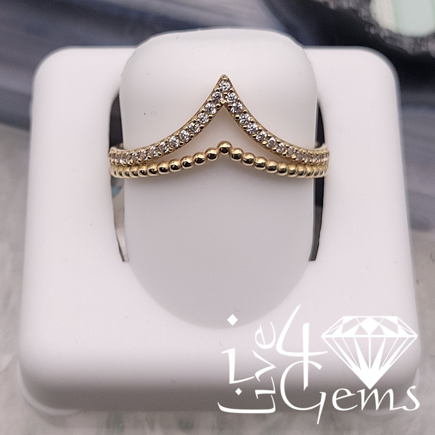 10kty Tiara CZ Ring