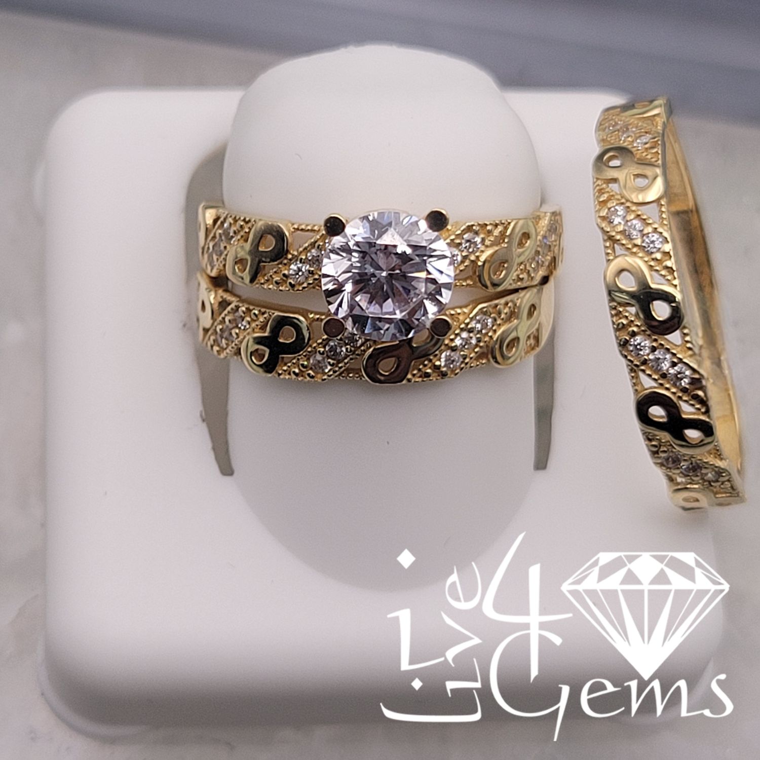 10kty Cz Infinity Trio Set