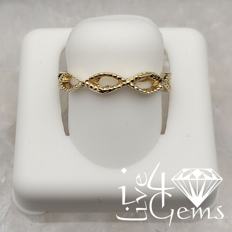 10kt Infinity Pattern Ring