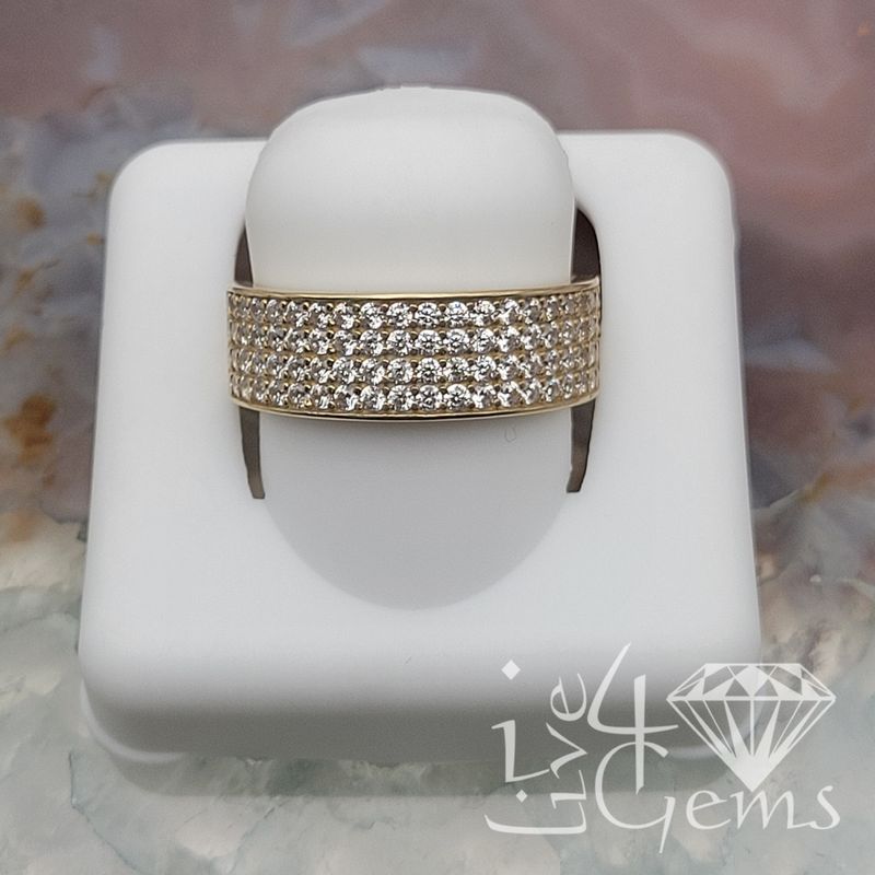 10kty Gold Cz Row Band