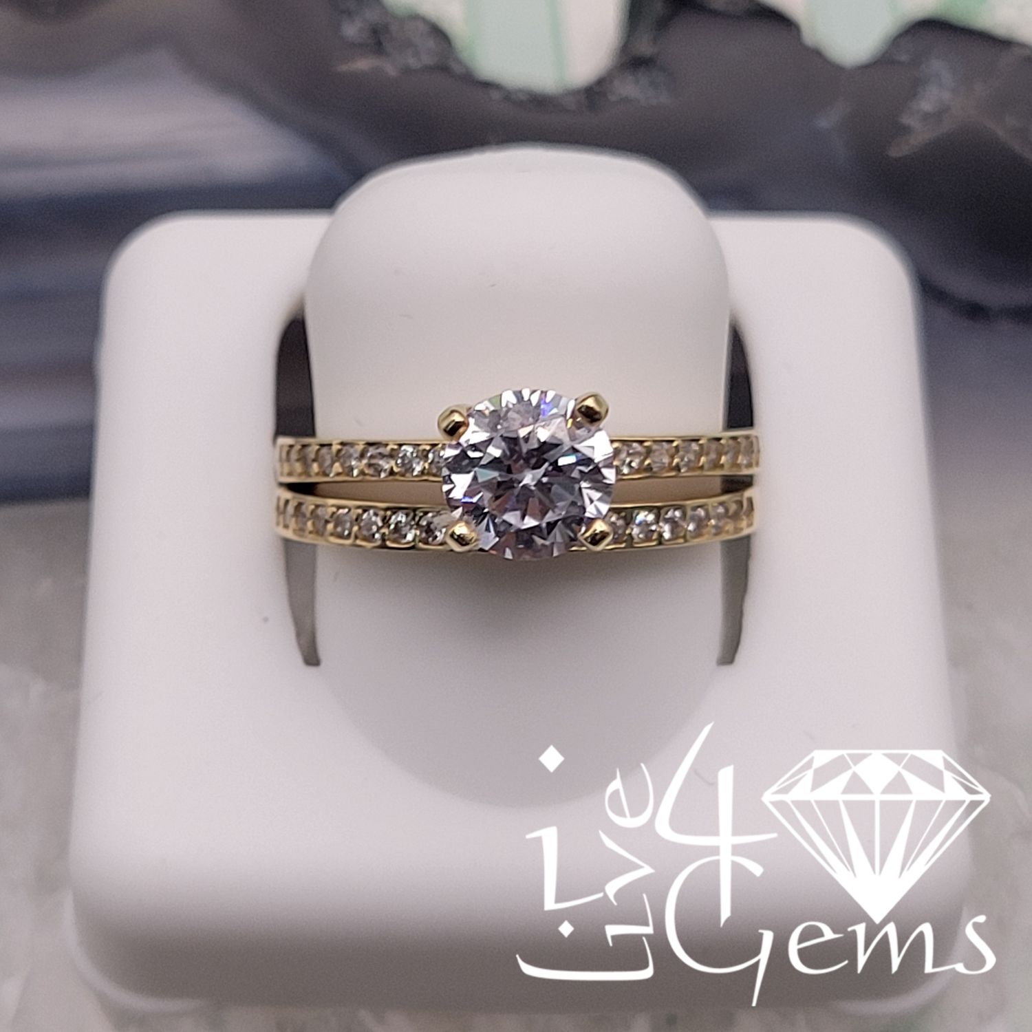10kty Single Row Bridal CZ Set