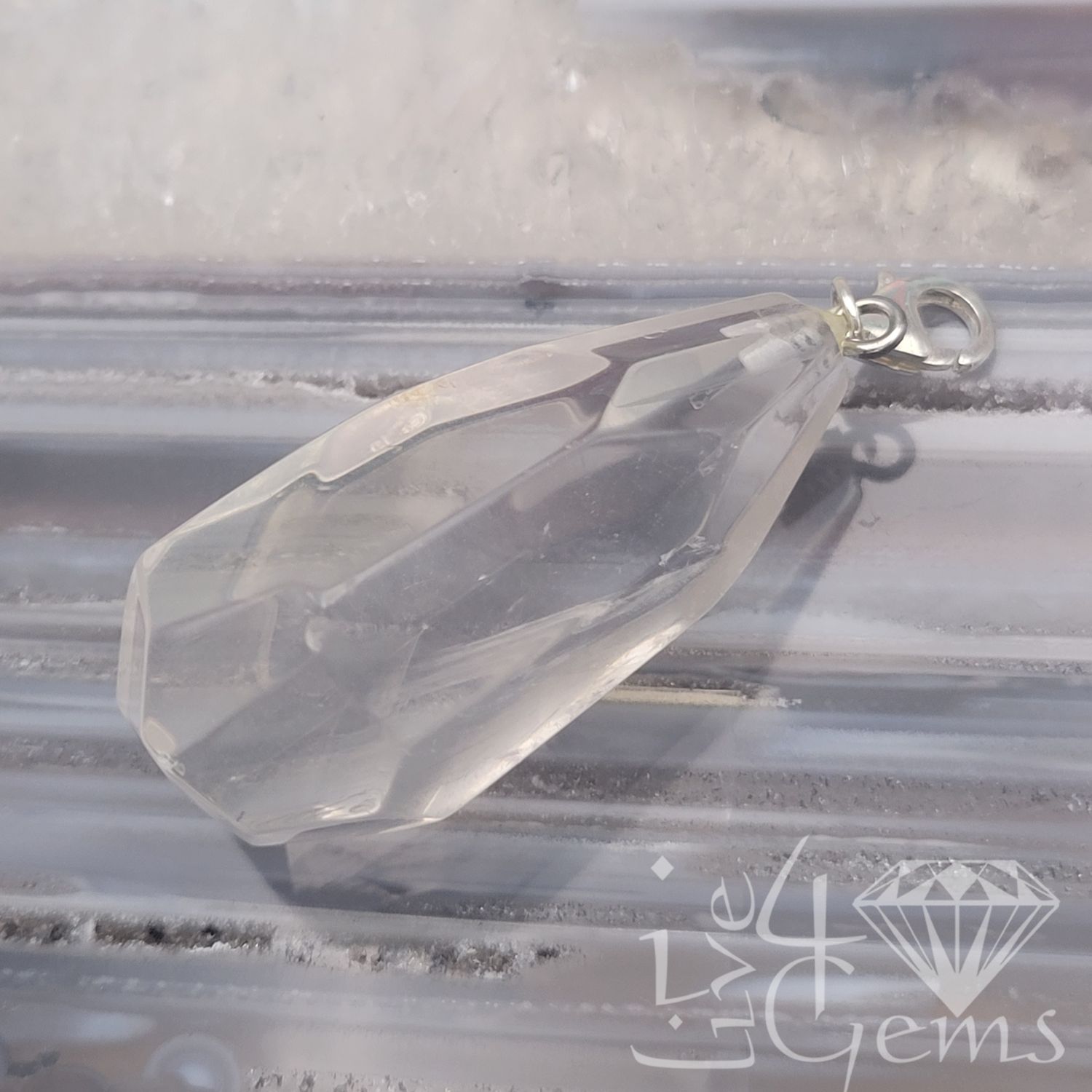 Silver Rock Crystal Pendant