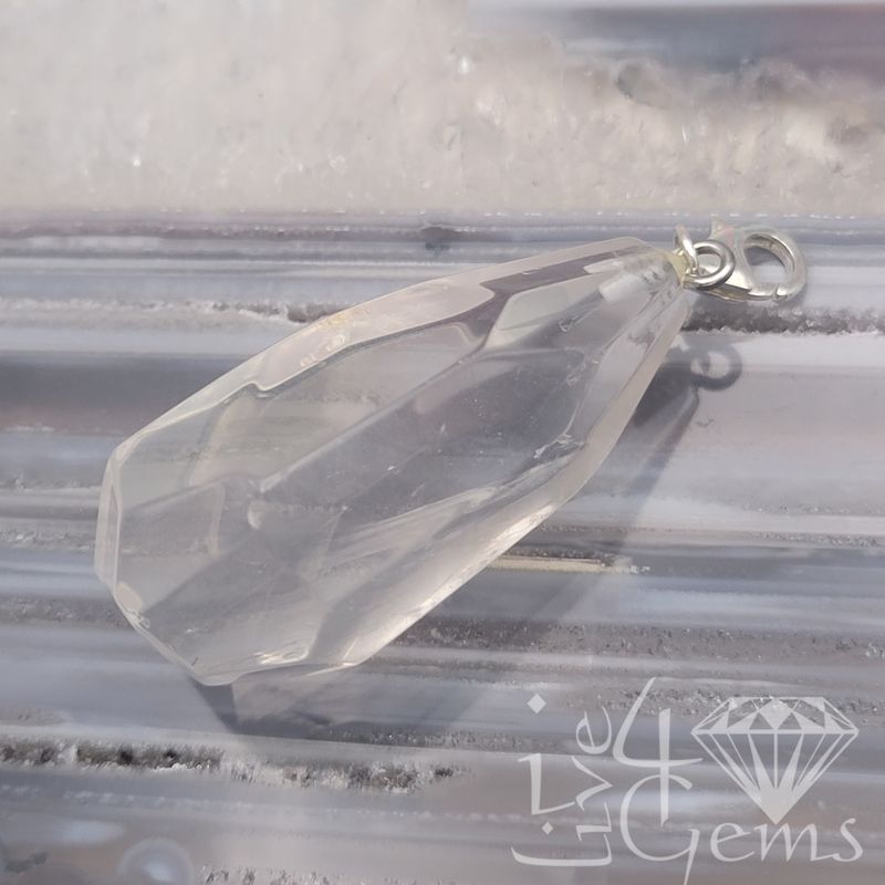 Silver Rock Crystal Pendant