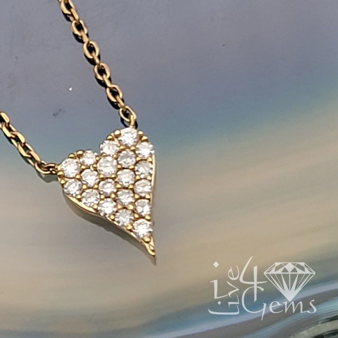 1/10ctw Dia 10kty Heart Necklace (18 Inch)
