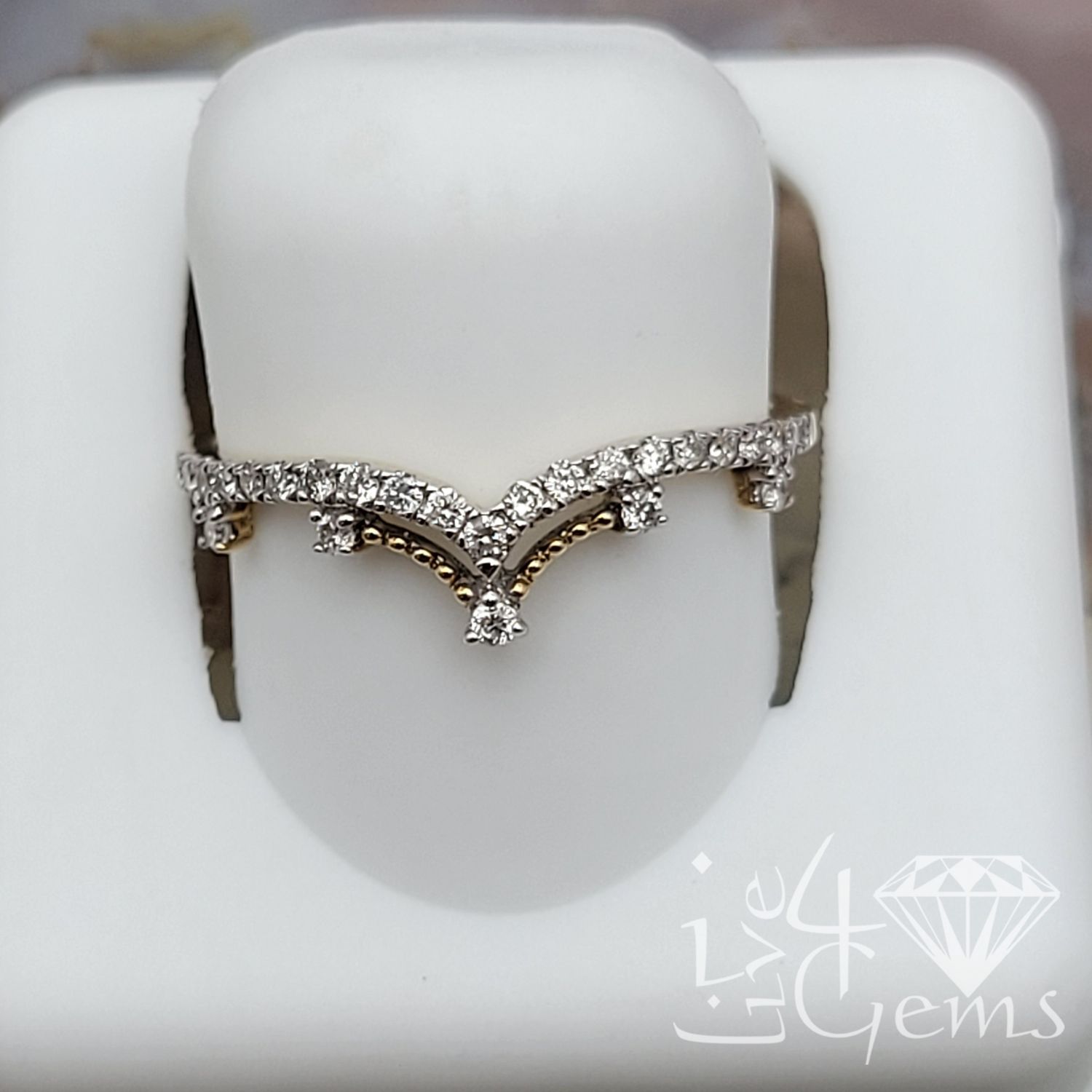 10kty 1/5ctw Diamond Stackable Tiara Band