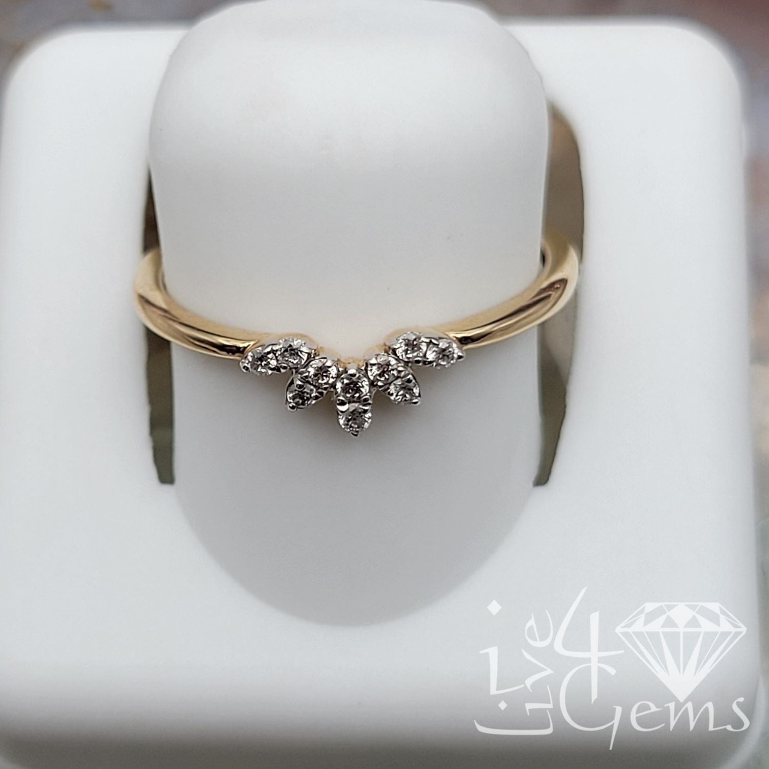 10kty 1/10ctw Diamond Crown Enhancer Ring