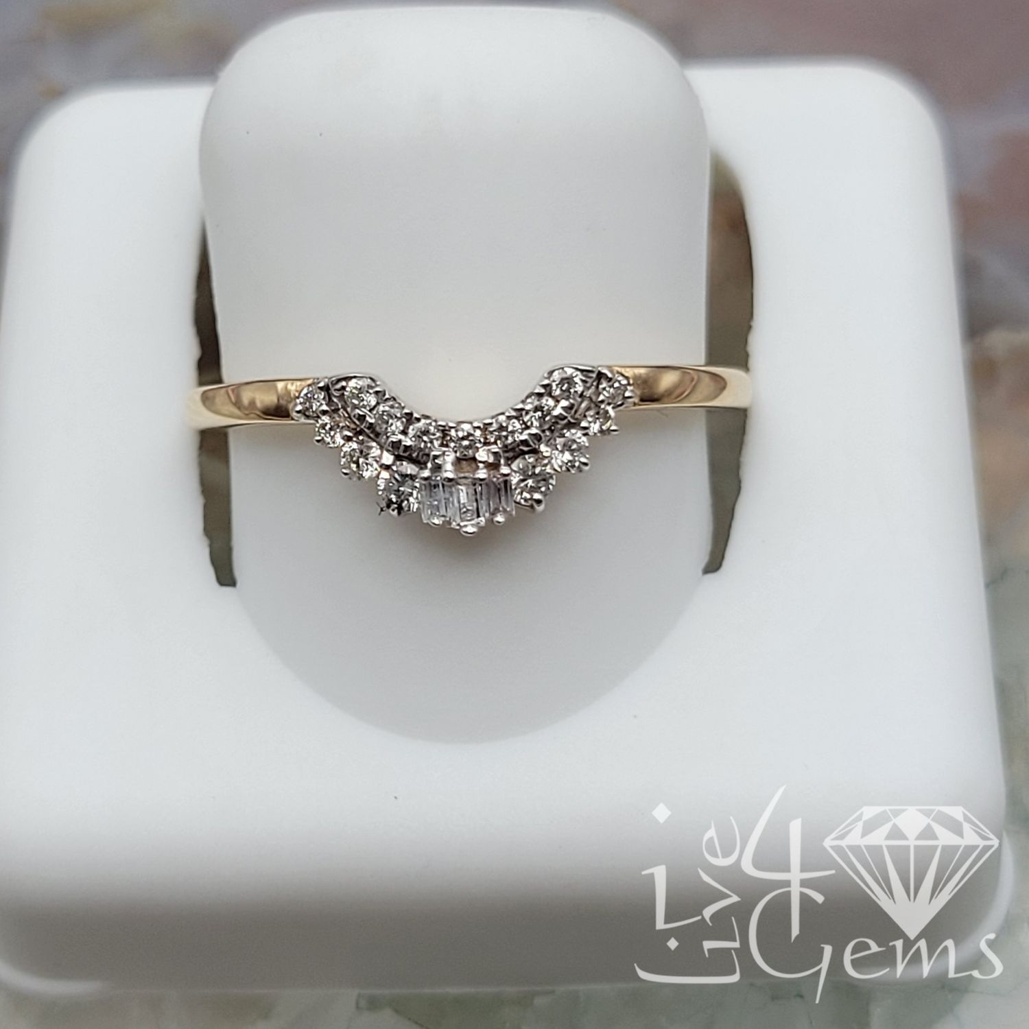 10kty 1/6ctw Diamond Crown Enhancer Ring