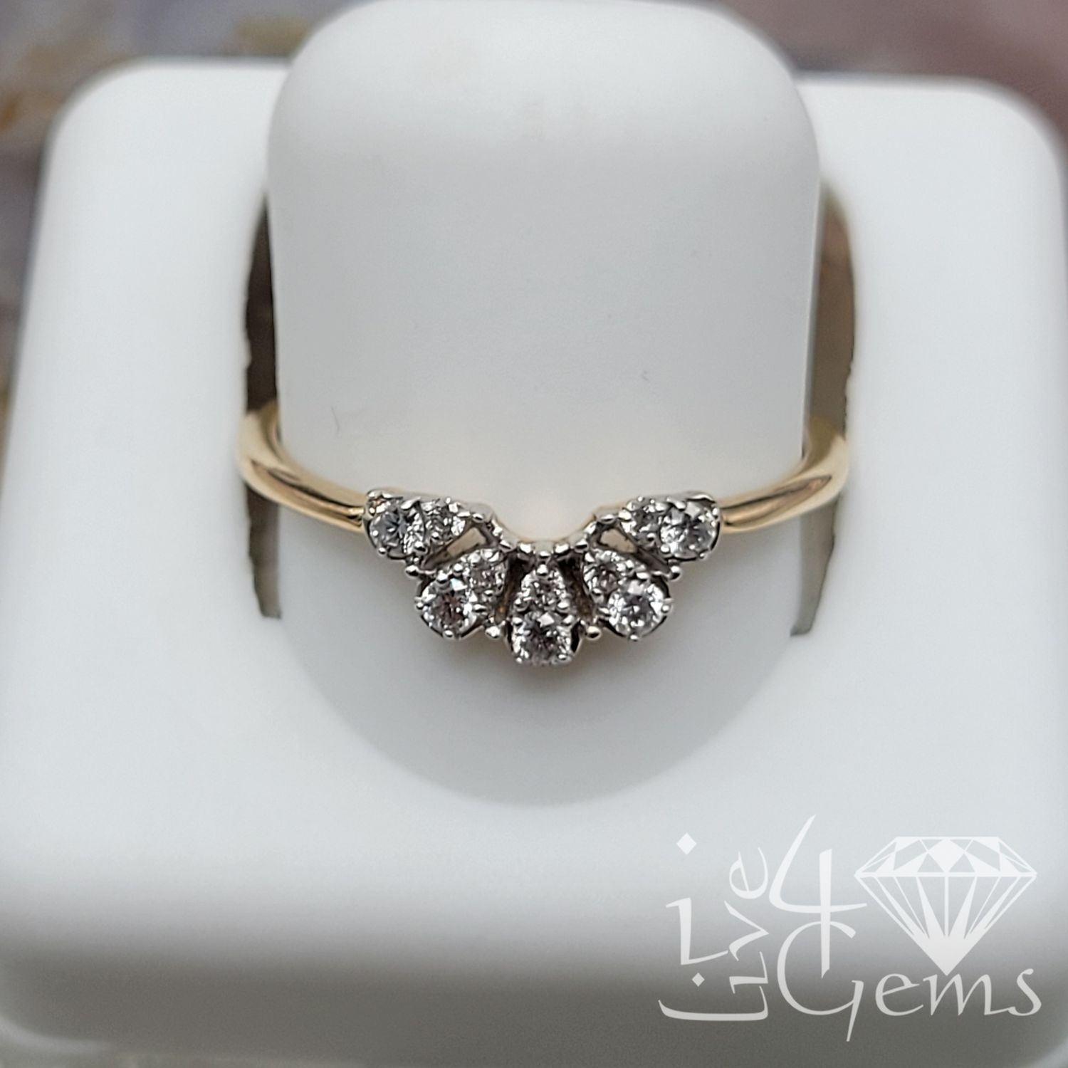 10kty 1/6ctw Diamond Crown Enhancer Ring