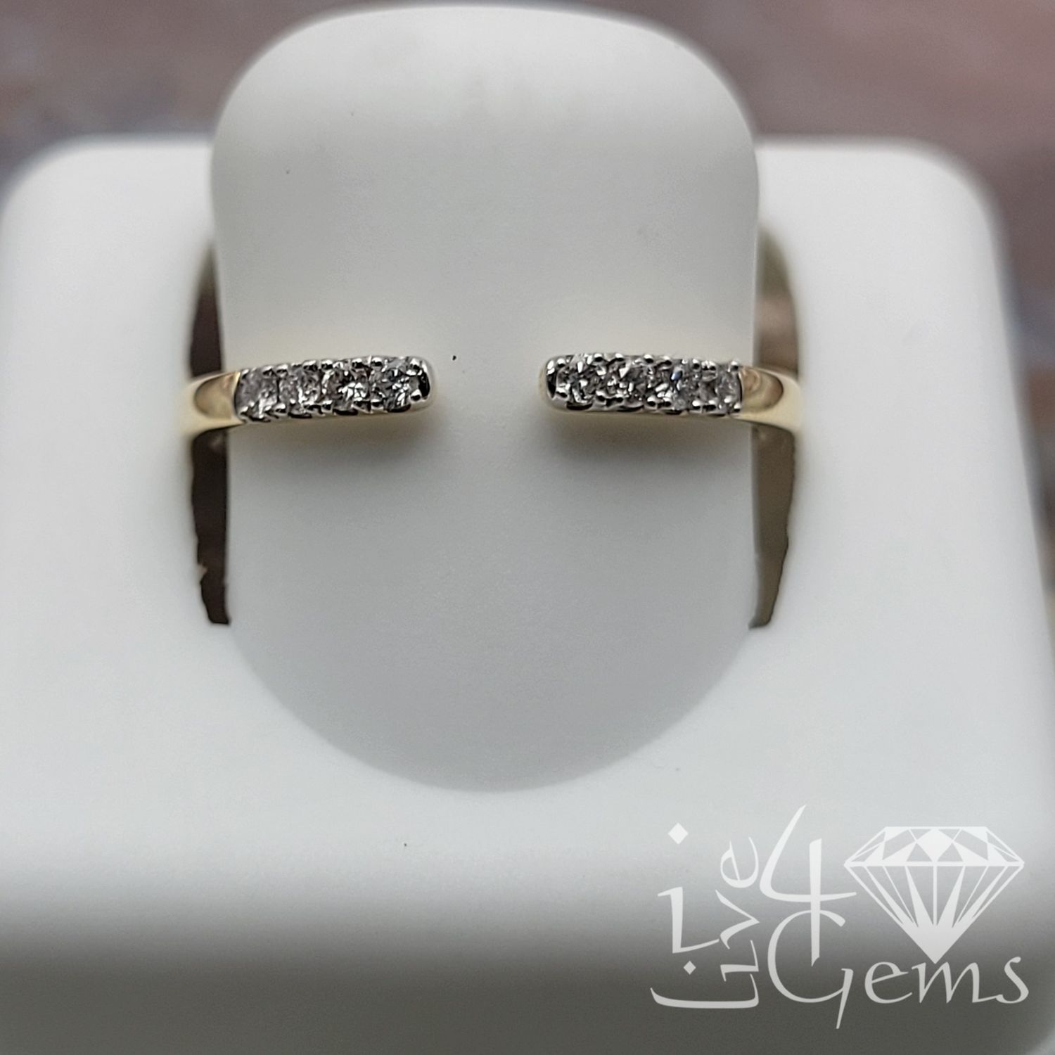14kty 1/10ct Diamond Stackable Band