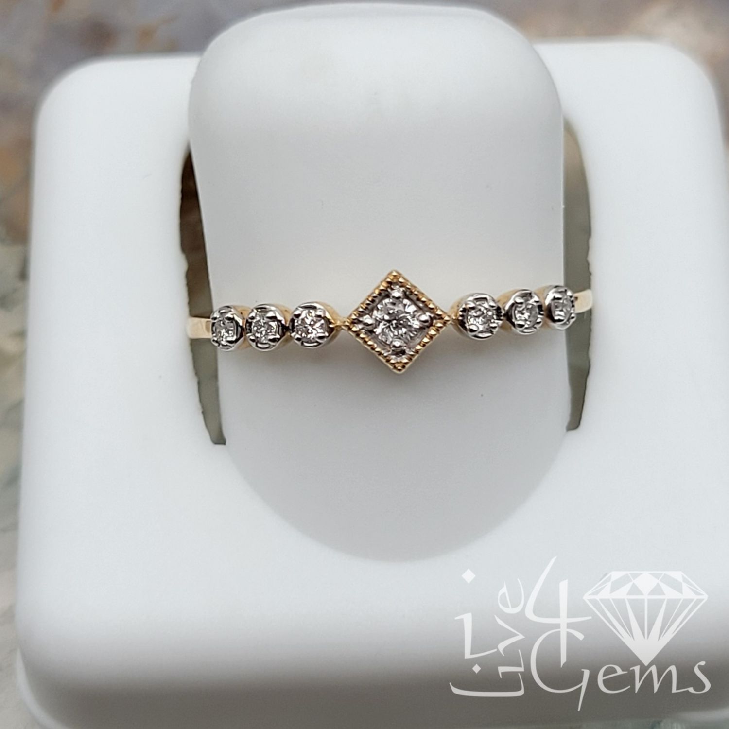 10kty 1/10ctw Dia Diamond Stackable Band