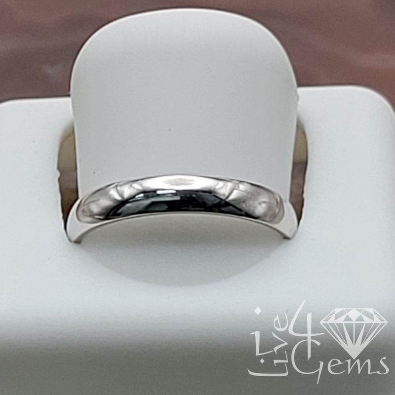 10kt White G 3mm Regular Fit Band Size 7
