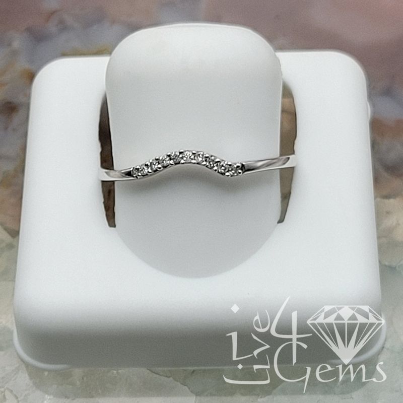 1/20ctw Diamond 10ktw Contoured Solitaire Enhancer Band