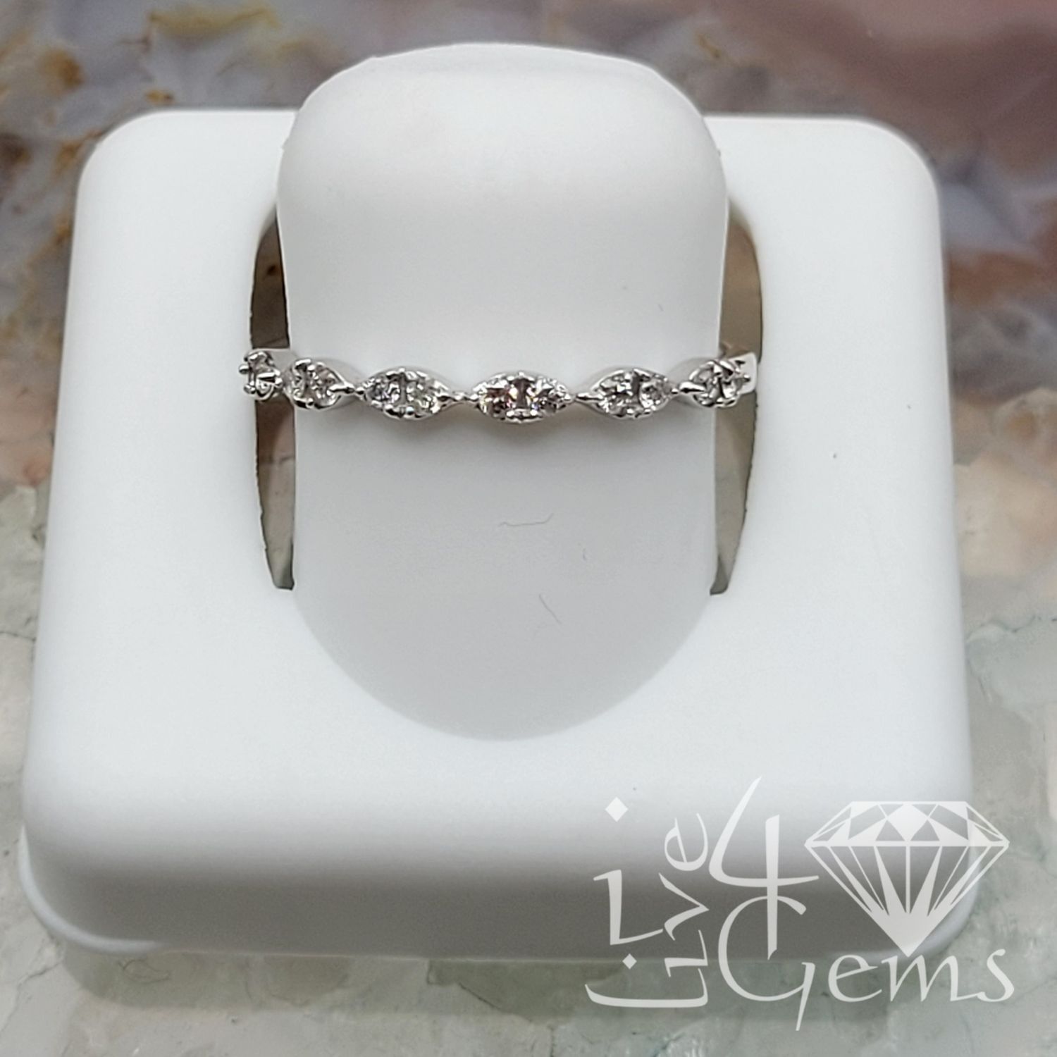 10kt 1/6ctw Diamond Stackable Band, Color: Yellow Gold