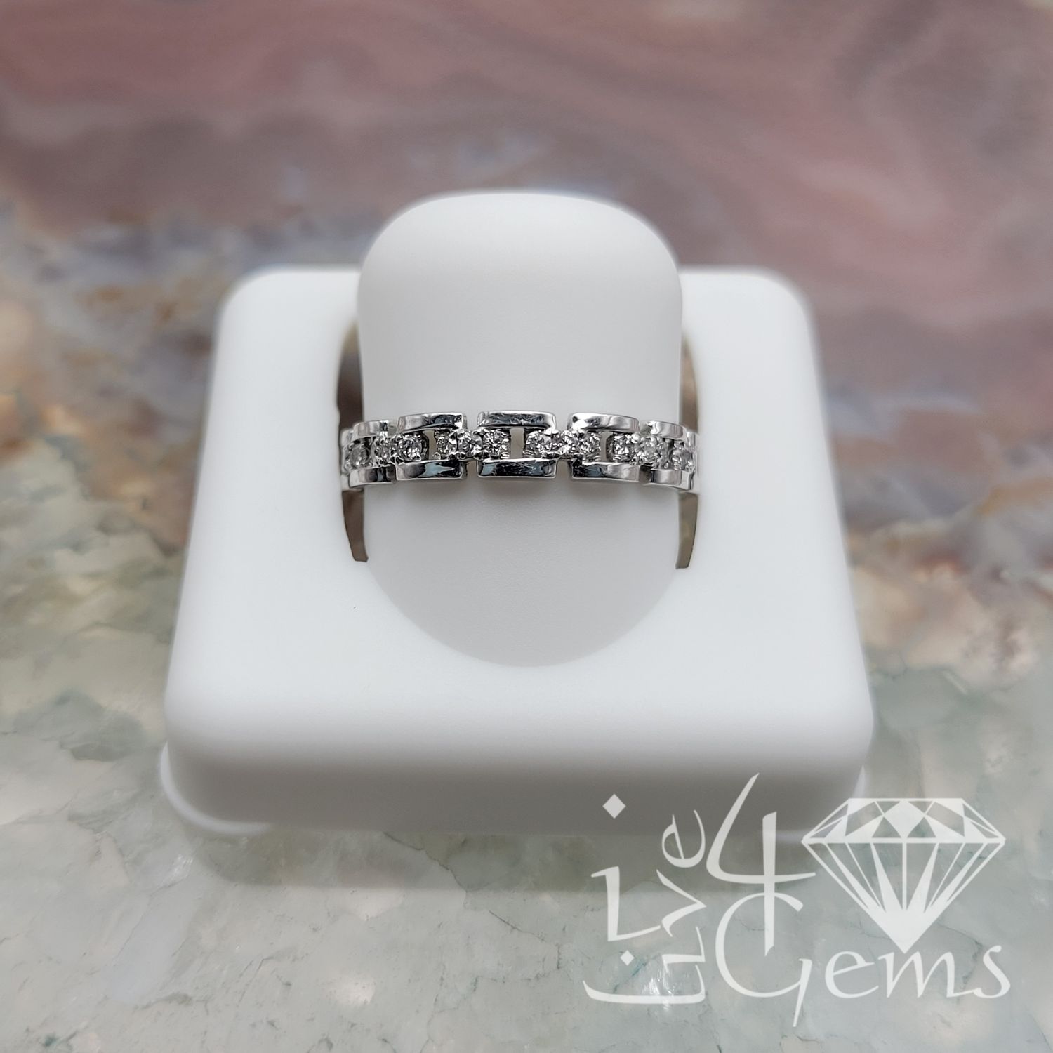 10ktw 1/5ctw Diamond Chain Stackable Band