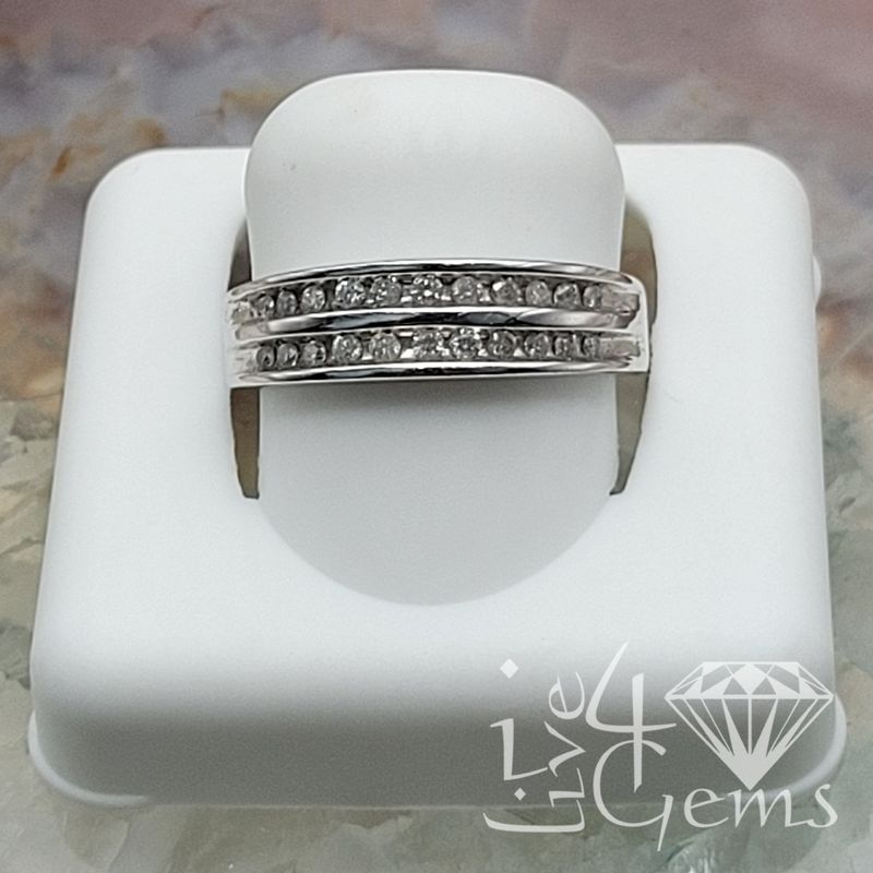 10ktw 1/4ctw Dia Double Channel Band
