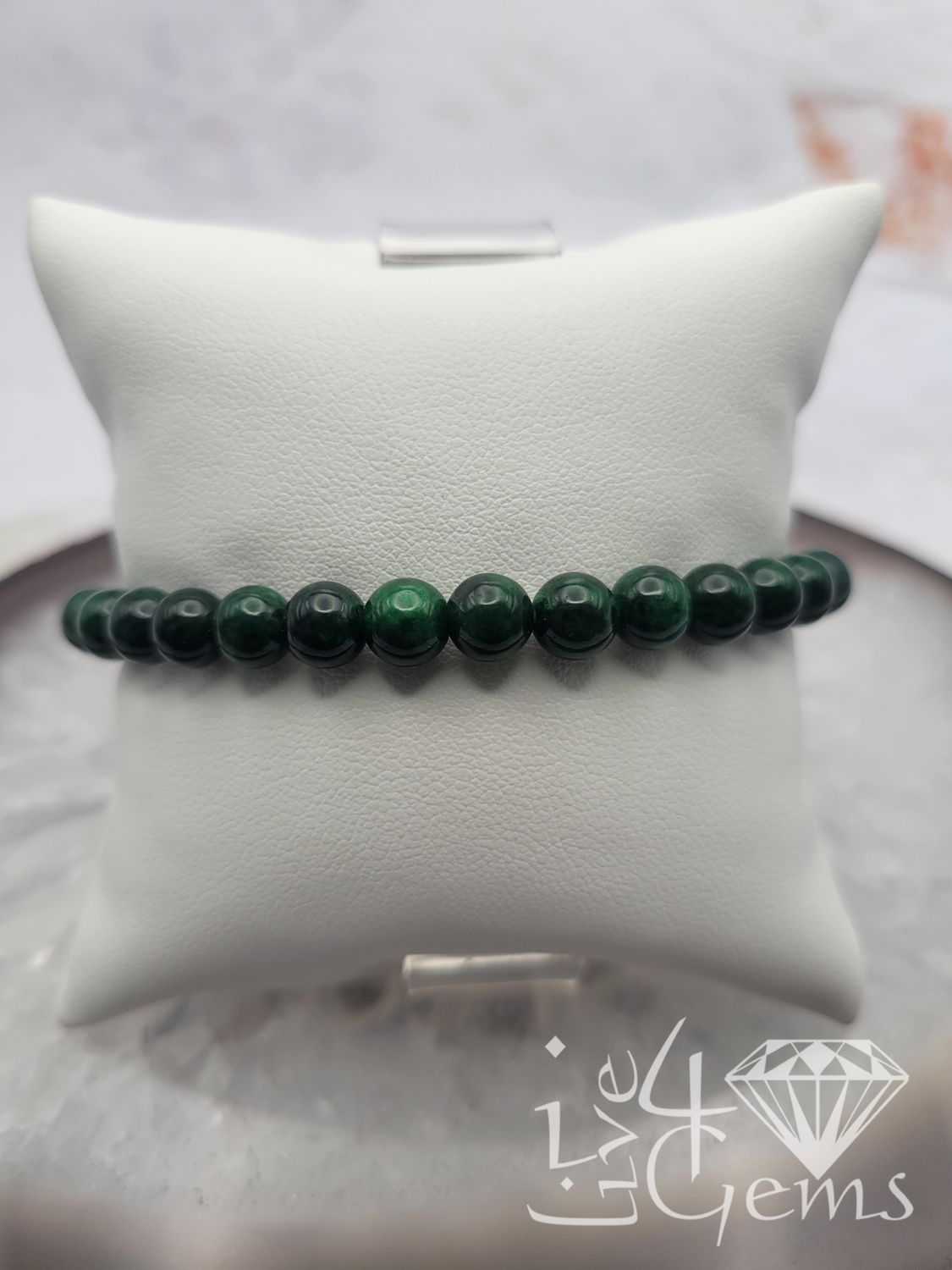 Jade Bracelet 7mm Dark Green