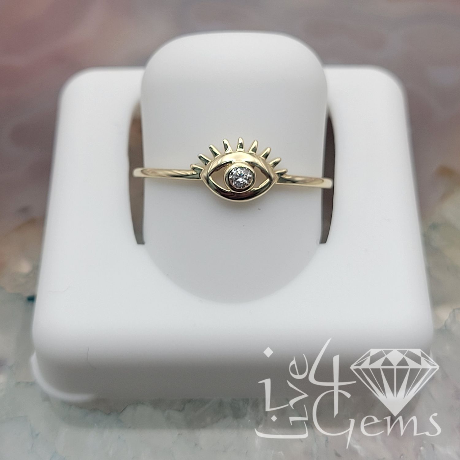 10kty Cz Evil Eye Ring