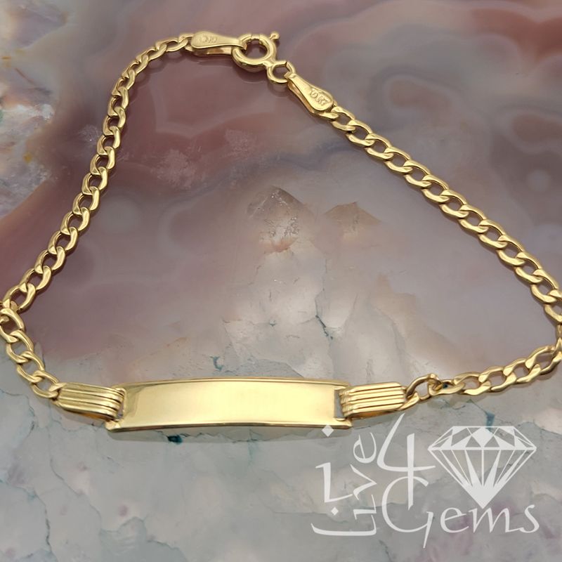 10kty 6&quot; Cuban Link ID Band